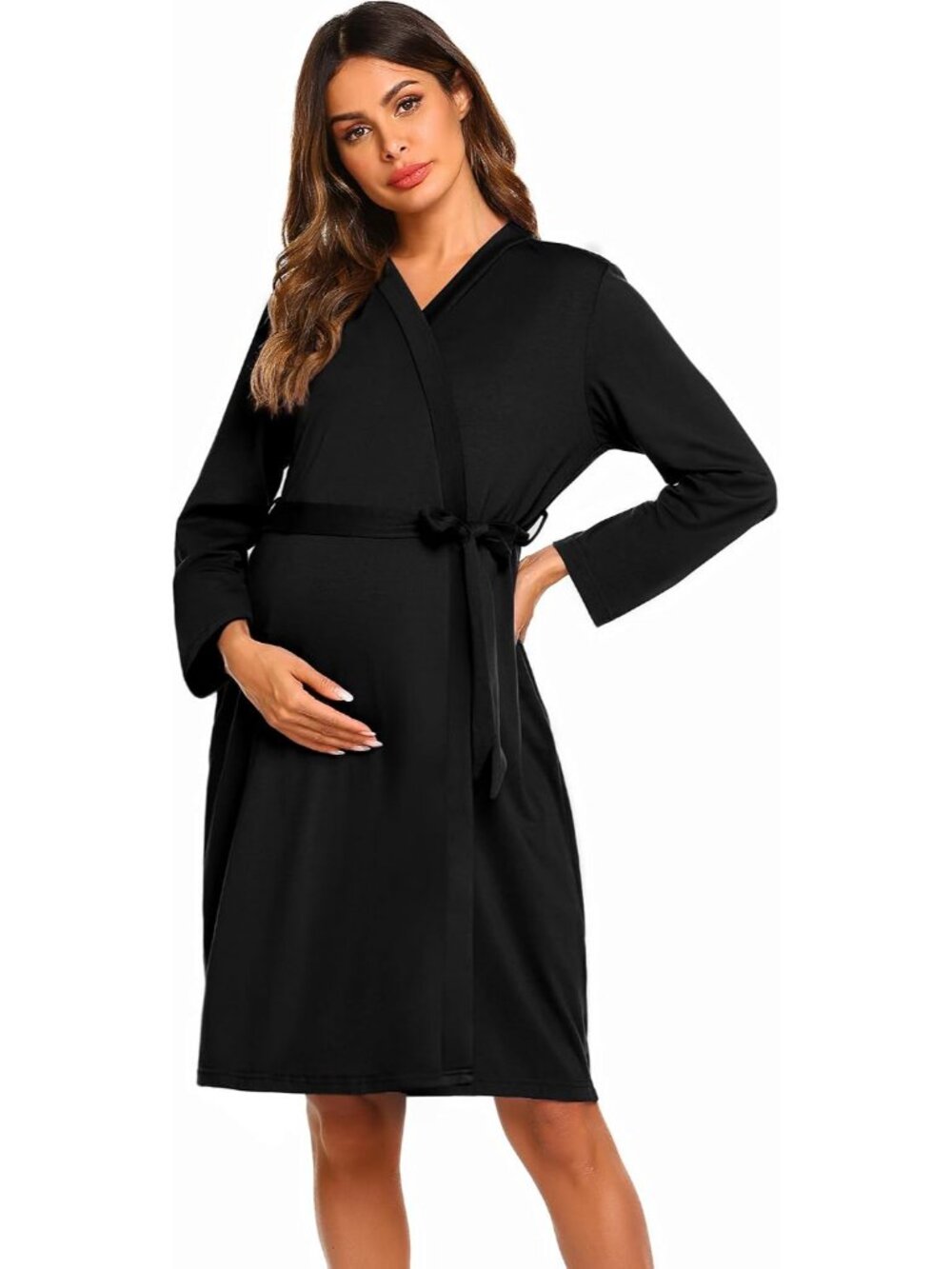 Maternity Robe Labor Delivery Nursing Gown Breastfeeding Bathrobes